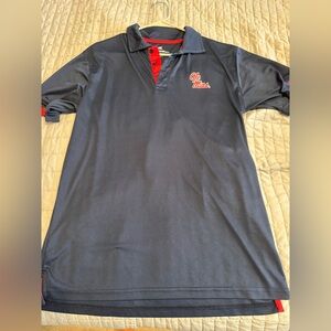 Ole Miss Colosseum Navy Polo